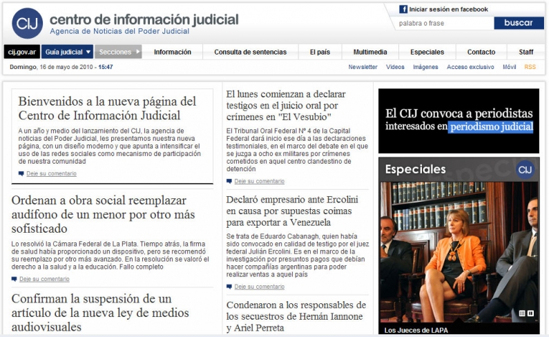 Bienvenidos a la nueva pgina del Centro de Informacin Judicial